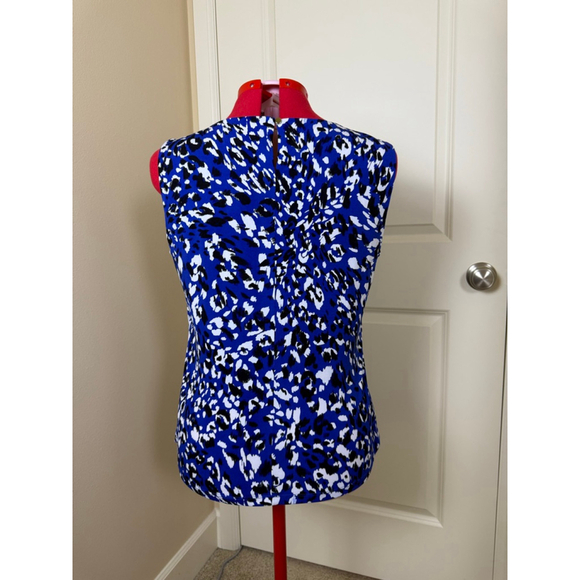 Women's Calvin Klein Sleeveless Top Blue/Black/White Size XL - Picture 6 of 6